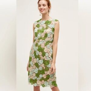 NWT Anthropologie Garden Green Lace Dress
